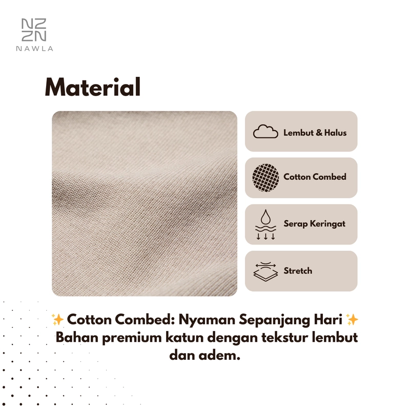 Product image NAWLA - Kaos Twotone Tee Lengan Pendek S Chocolate & Coffee
