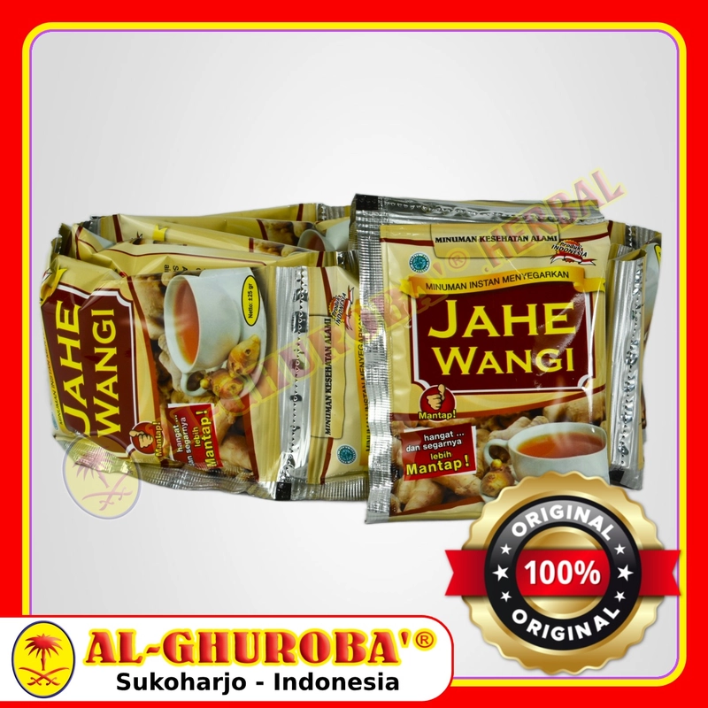 Product image Al-Ghuroba Herbal - Jahe Wangi Asli Instan Herbal Masuk Angin Linu Kembung Batuk Radang Renteng 10 Sachet Al-Ghuroba Sachet Original