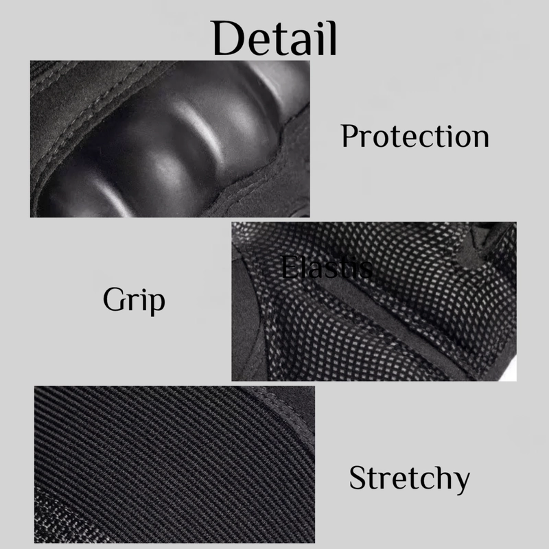 Product image GAWUNG - Sarung Tangan Motor Hitam Classic Full Finger Gloves Biker Touring Sunmori SATHAFI dewasa hitam