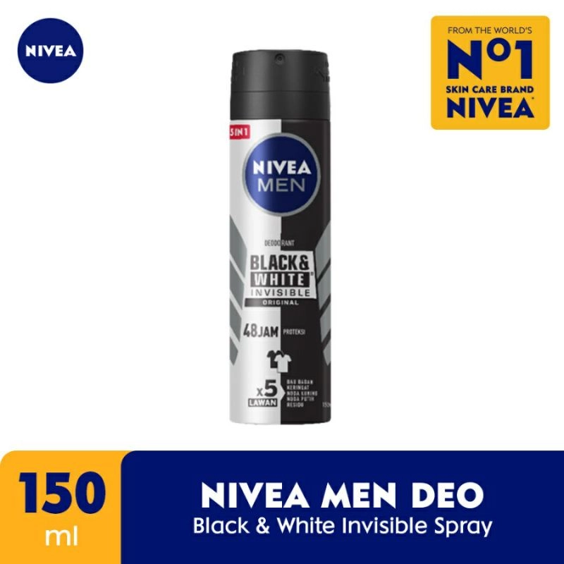 Product image Nivea - NIVEA MEN Black & White Invisible Original Deodorant Spray 150ml Putih Hitam