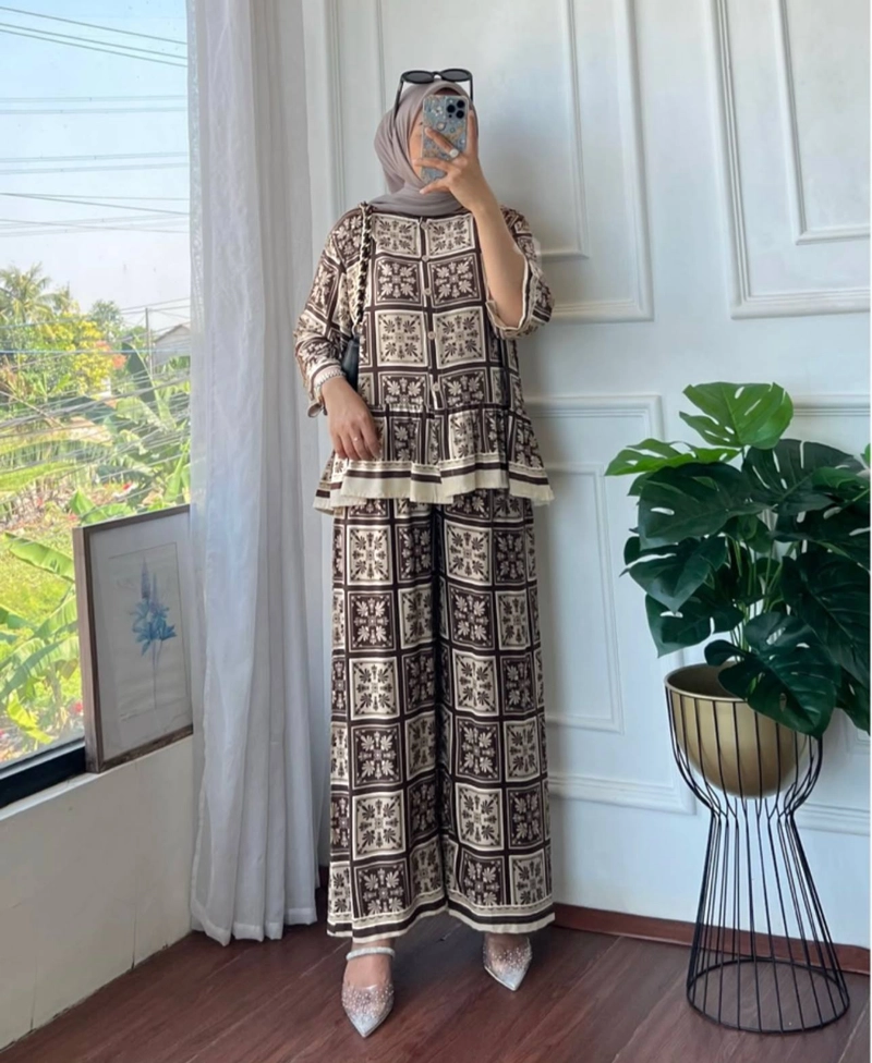 Product image Khisna collection - Oneset Keysa motif yang kekinian model bagus bahan adem dan nyaman dipakai Allsize Keysa 2