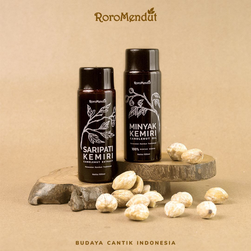 Product image Roro Mendut Skincare - Minyak Kemiri Saripati Kemiri Penghitam Rambut Penumbuh Rambut Paket Minyak + Saripati