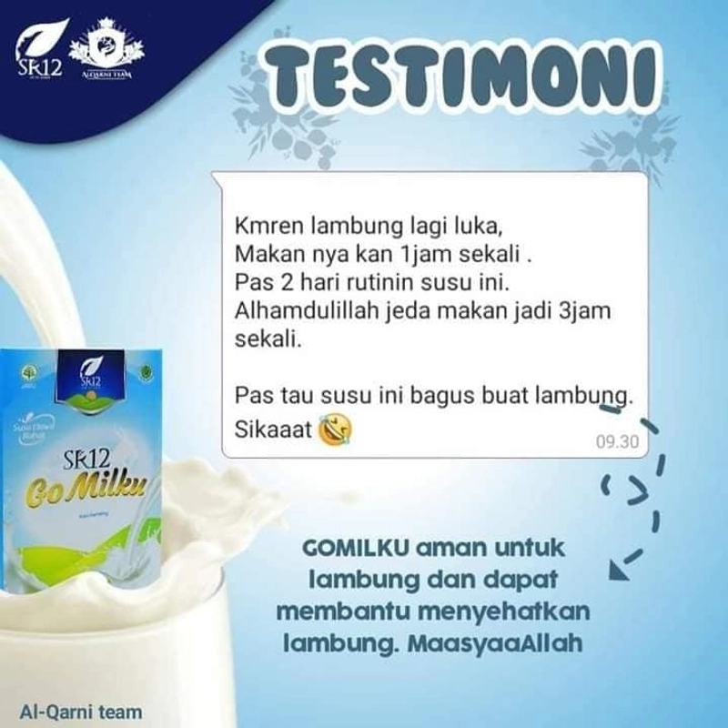 Product image Go Milku SR12 Susu Kambing Etawa Gomilku Original Melancarkan Asi Menyehatkan Jantung 200 gr Original