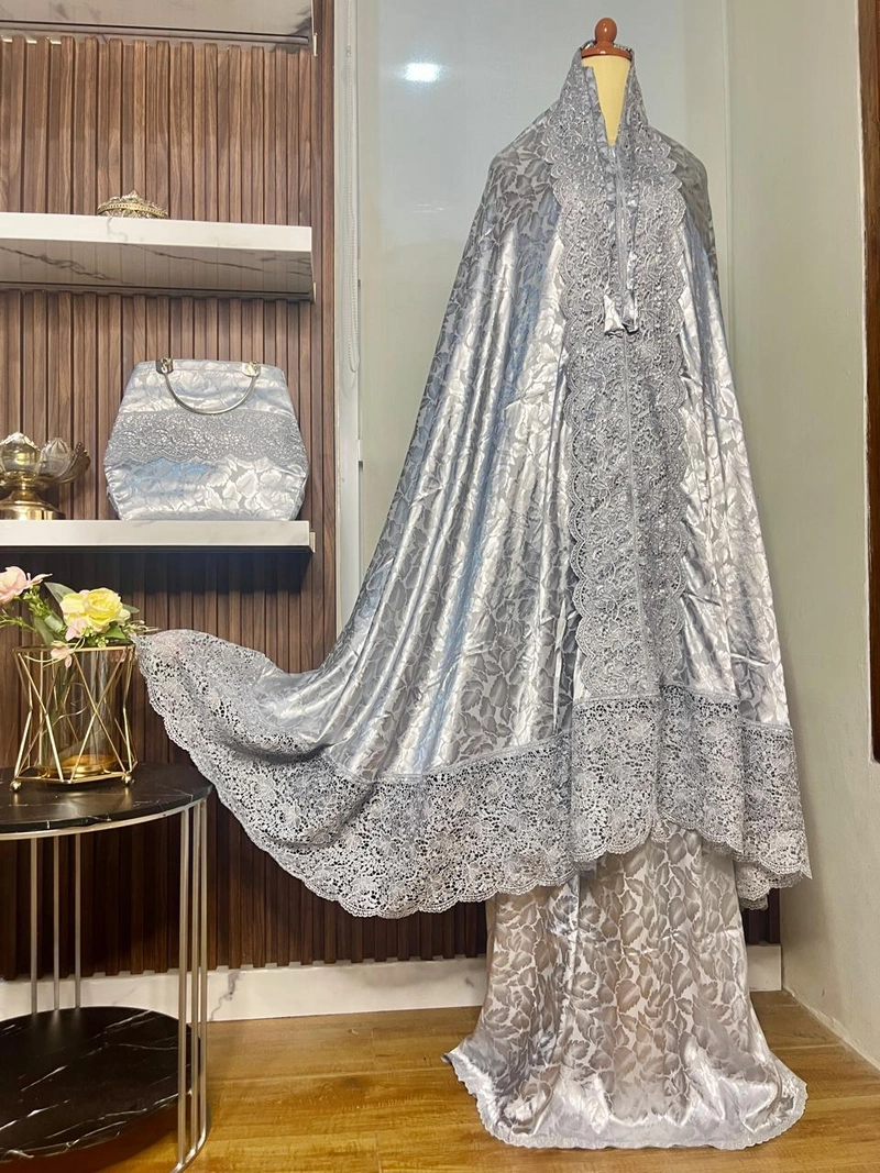 Product image SRIAYU COLLECTION - Mukena safira Armany jaguar tas Mewah ALL SIZE ABU