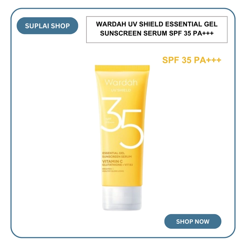 Product image SUPLAI SHOP - Wardah UV Shield Essential Gel Sunscreen Serum SPF 35 PA+++ Isi 40 ml
