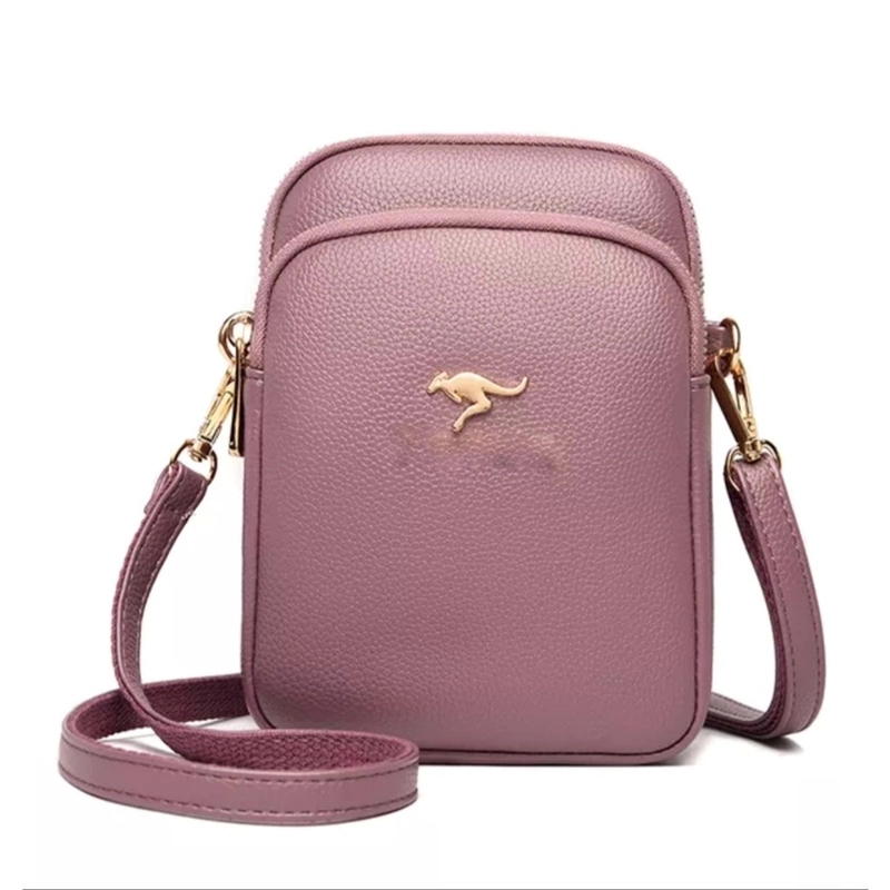 Product image HANY SLING BAG - Tas Mini Selempang Wanita Hany Bahan Semikulit (Sintesis) Banyak Saku Banyak Warna Small Pink_Salem