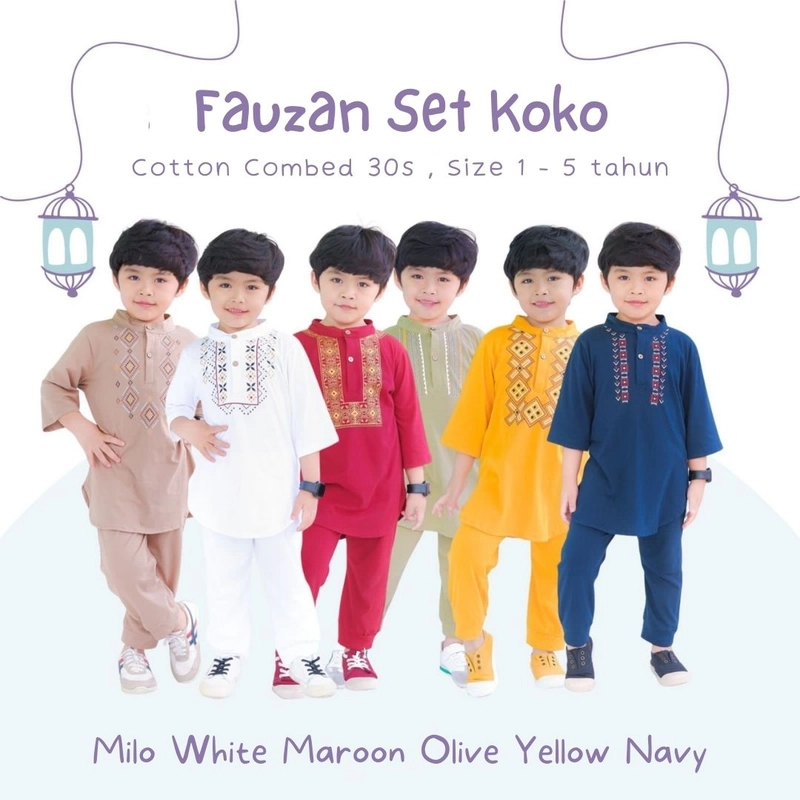 Product image Lucuna - Fauzan Set Koko Anak 1 Maroon