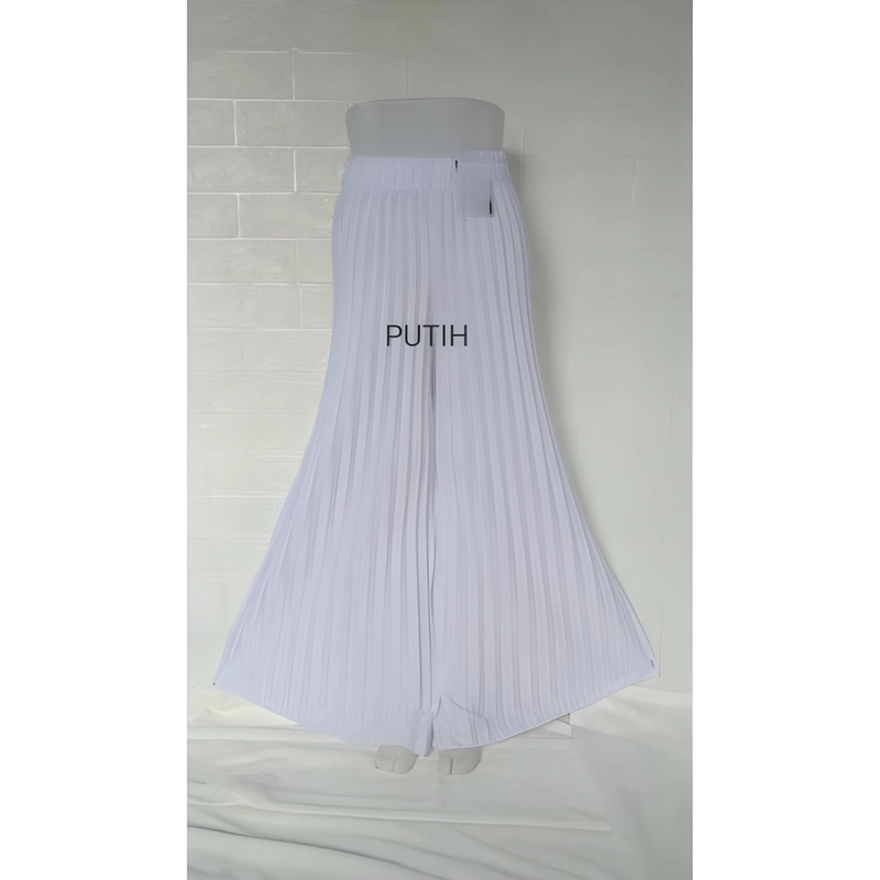 Product image Celana Kulot Plisket Wanita One Size Putih
