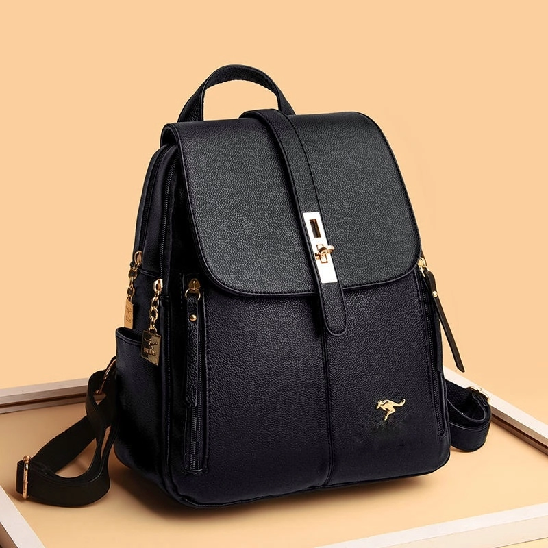 Product image CBL - Tas Ransel Wanita Gummi CBLC19GUMMI Tas Punggung Wanita Tas Backpack Wanita Semikulit AllSize itam
