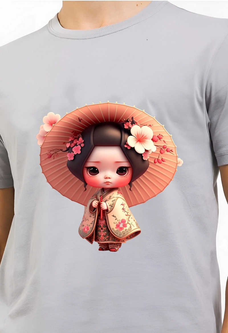 Product image astro - Kaos Pria Gambar 3Dimensi Sakura Jepang M ABU