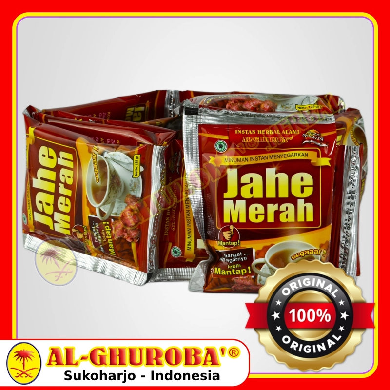 Product image Al-Ghuroba Herbal - Jahe Merah Instan Herbal Flu Batuk Pilek Maag Nyeri Sendi Renteng 10 Sachet Al-Ghuroba Renteng Instan