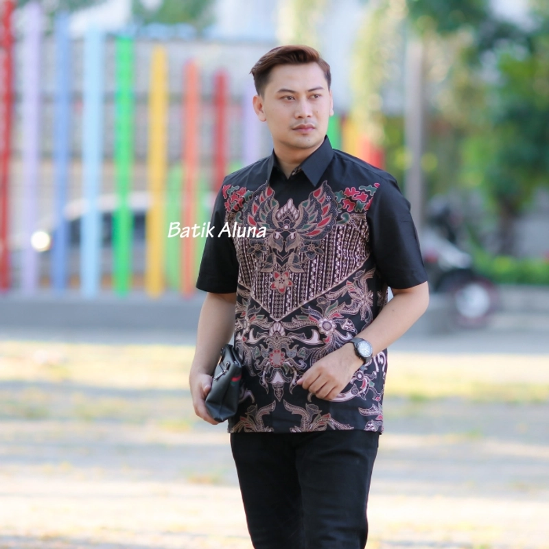 Product image PD08 kemeja batik pria premium lengan pendek reguler full furing baju batik cowok S BATIK