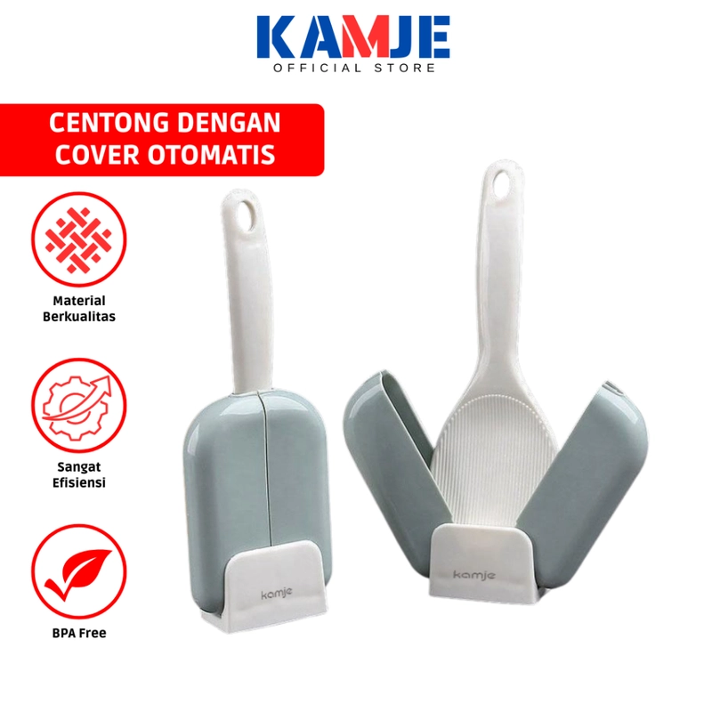 Product image KAMJE Sendok Centong Nasi Penutup Otomatis Anti Lengket Higienis Praktis Dapur KMJ264 KMJ264 TOSCA