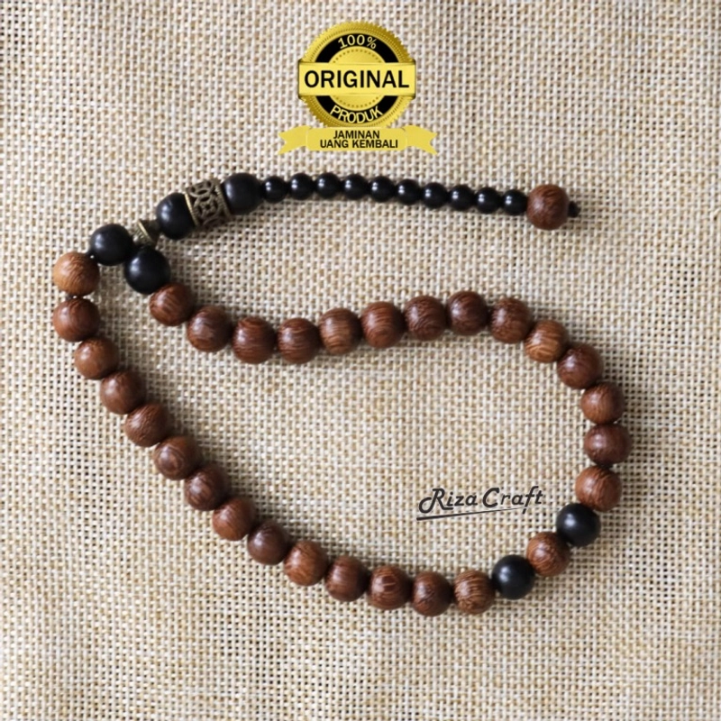 Product image Riza Craft - Tasbih 33 Butir Kayu Galih Kelor Coklat ASLI Kalimantan 33 Butir Coklat