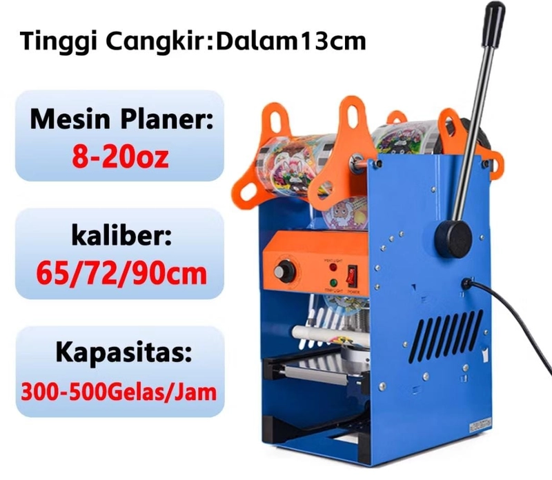 Product image Rizki Electronics - REAIM Cup Sealer Mesin Press Gelas 8oz - 22oz BIRU