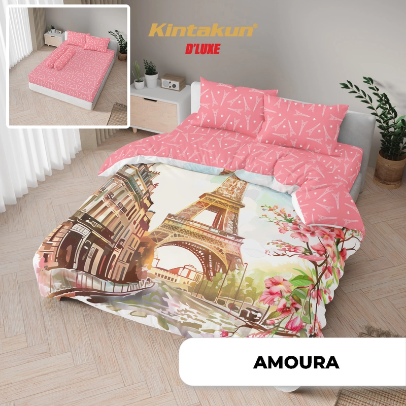 Product image Kintakun - Digital Printing 3D Kintakun Bedcover Dluxe Sprei Set Fitted 160/180 Tinggi 25 Aesthetic Multivarian 180 x 200 Amoura