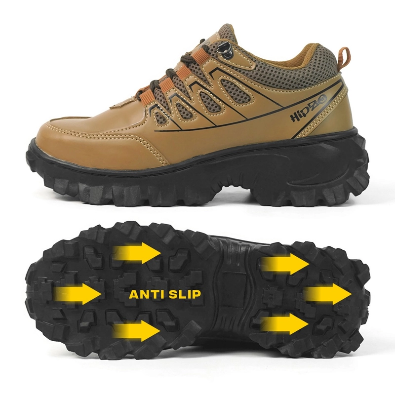 Product image Hipzo - HIPZO Sepatu SAFETY Boots M062 Ori Pria Untuk Kerja Pabrik Tambang Proyek Lokal Kulit 40 Moka