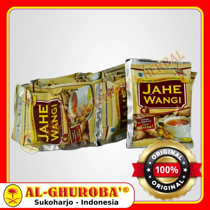 Product image Al-Ghuroba Herbal - Jahe Wangi Asli Instan Herbal Masuk Angin Linu Kembung Batuk Radang Renteng 10 Sachet Al-Ghuroba Sachet Original