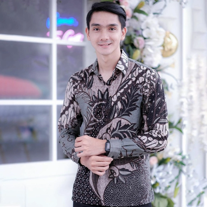 Product image Kebaya Sarimbit Modern - BATIK COUPLE LESTI - Harga Terjangkau Rok saja Abu