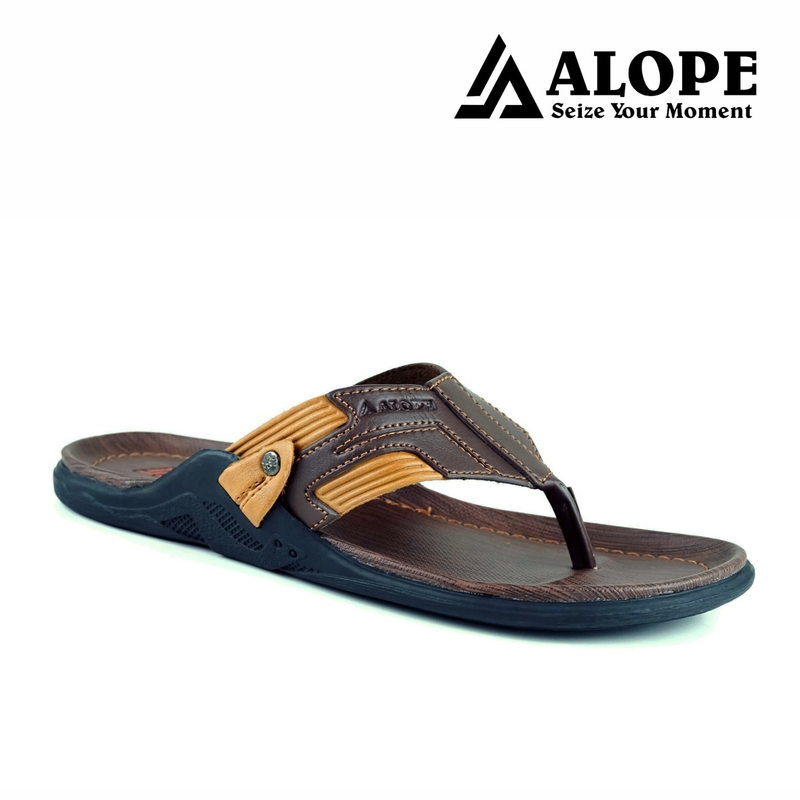 Product image ALOPE OFFICIAL - BUY 1 GET 1 SANDAL ALOPE SANDAL PRIA JAPIT H 03 SIZE DEWASA READY 39 SAMPAI 43 40 Coklat tua