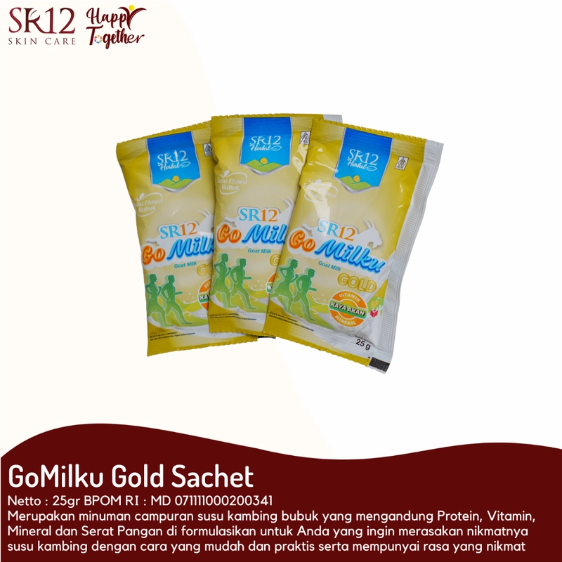 Product image SR12 Gomilku Gold Susu Kambing Etawa Tanpa Gula Rendah Kolesterol Sachet gomilku gold 1 sachet