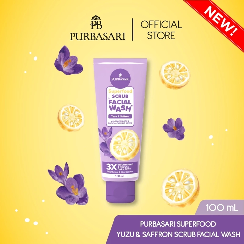 Product image Purbasari - [3pcs] Purbasari Superfood FACIAL SCRUB / lulur wajah Mencerahkan Kotoran Perontok Bundle Mix