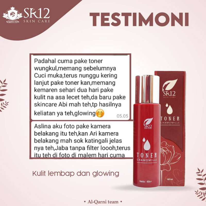 Product image SR12 Toner Chamomille Mengatasi Mata Panda Dan Memudarkan Kulit Kemerahan 60 ml Chamomille