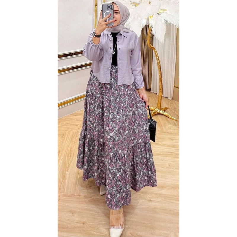 Product image Khisna collection - New set rok best seller Vania rok bunga Allsize Grey