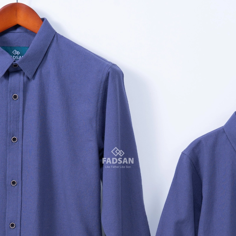 Product image FADSAN - Kemeja Koko Lengan Panjang Couple Ayah & Anak Warna Storm Blue - Grit Series SIZE ANAK XS GRIT STORM BLUE