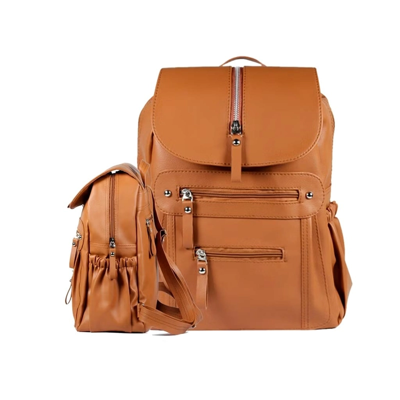 Product image Tas Ransel Wanita/Tas Waterproof/Tas Ransel/Tas Ransel Sekolah/Tas Kulit/Tas Gendong All Size Coklat