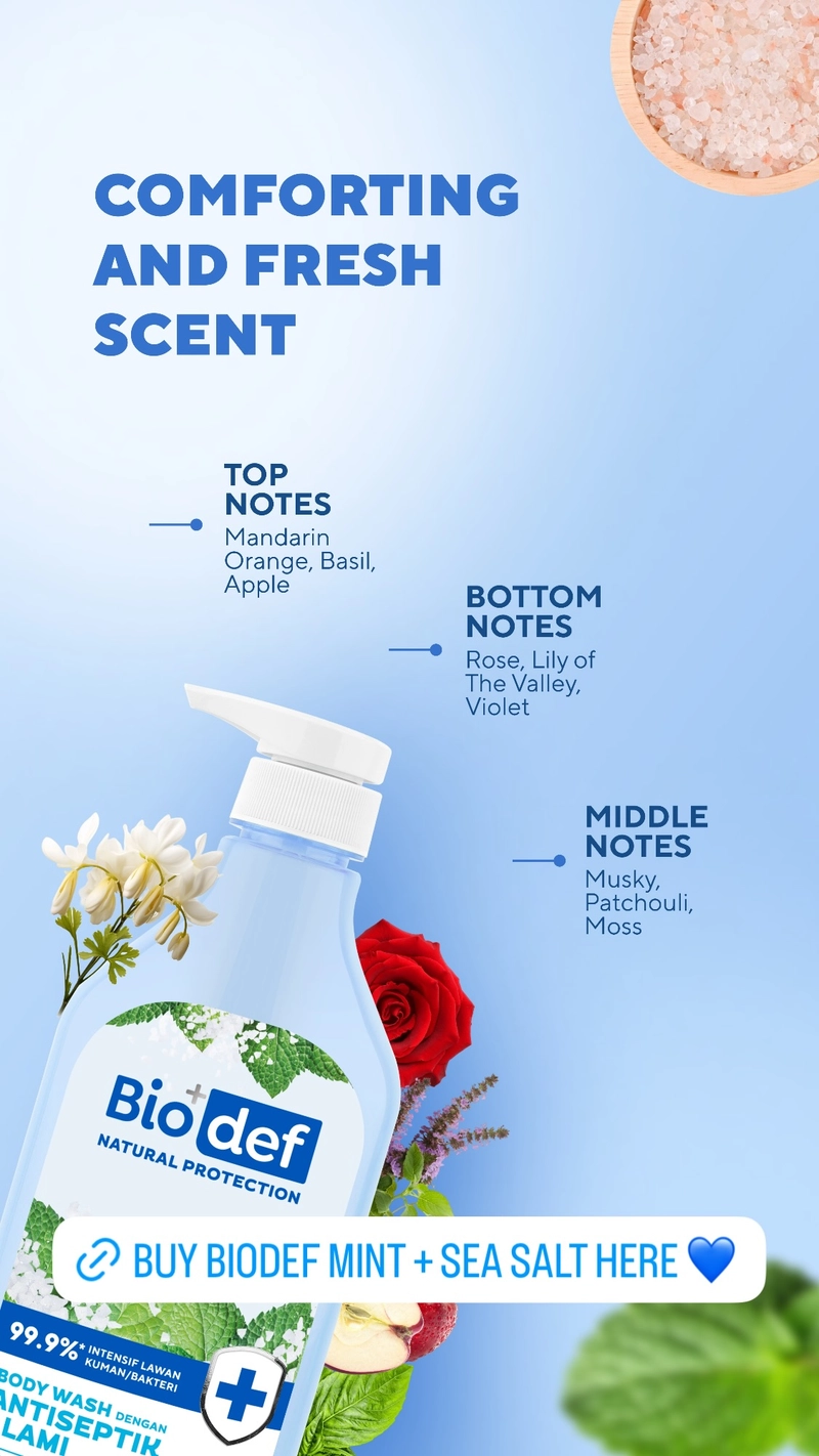 Product image SUPLAI SHOP - Sabun Mandi Cair Biodef Mint & Sea Salt Kemasan 550 ml