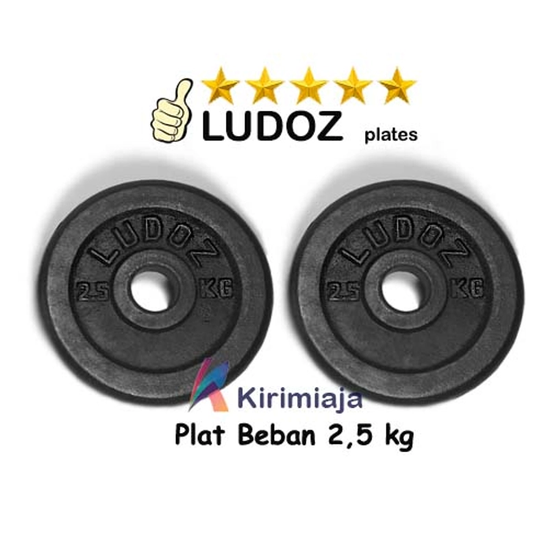Product image LUDOZ Store - Dumbbell paket set KZ 10kg dumbell Stick KETTLER grip karet stik barbell dambel 10 kg 10000 gram Hitam