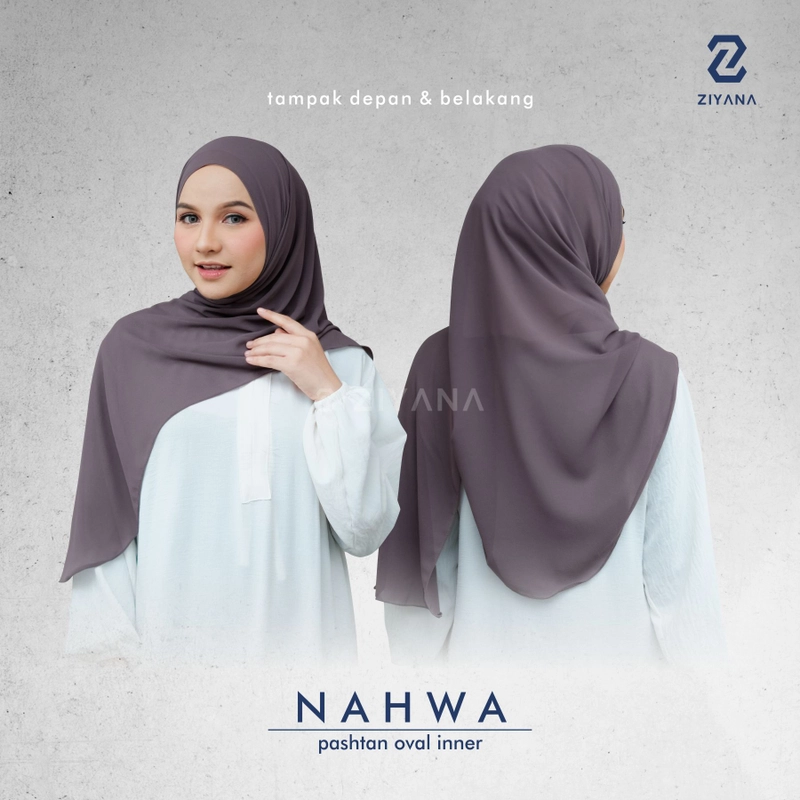 Product image Ziyana Hijab - Pashmina Inner Oval Ceruty Babydoll Premium Nahwa All Size Black