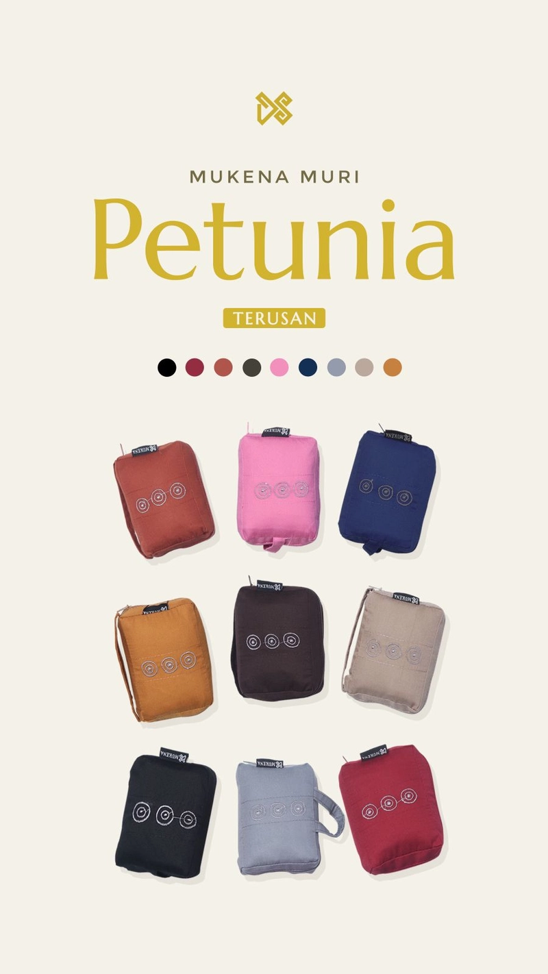 Product image DS Modest - Mukena Traveling Mini Terkecil Petunia (Case Polos) Terusan All Size Electric Blue