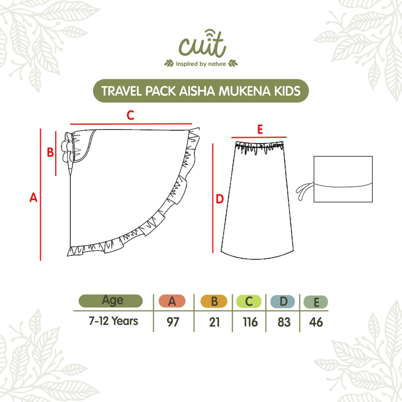 Product image Kintakun Baby - [RAYA SERIES] KINTAKUN BABY X CUIT Aisha Mukena Motif Travel Pack Mom Kids Ibu dan Anak Kids Creamy Daisy