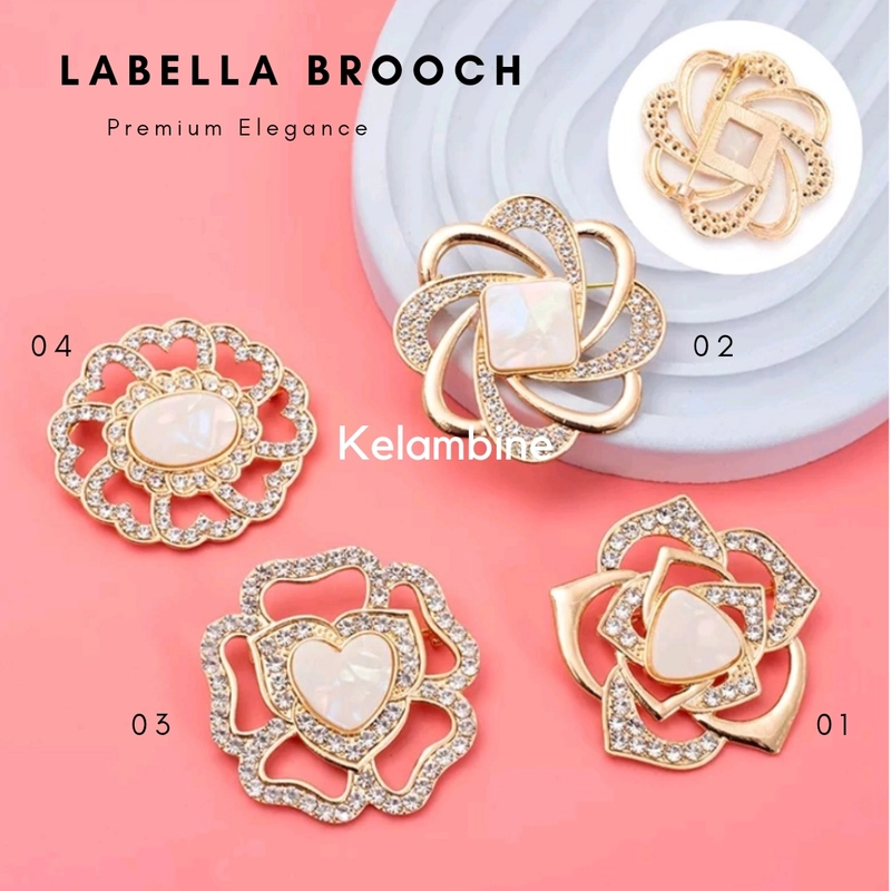 Product image Kelambine - Labella Brooch Bross Labella by Kelambine 01 Gold