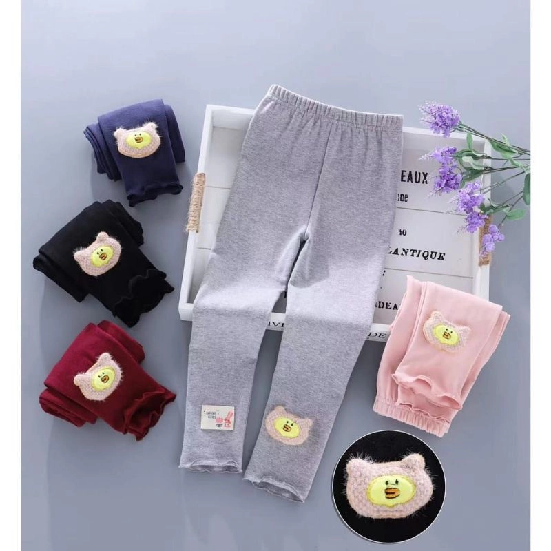Product image Neira - [PO 3hr] Legging Anak Import Anak Perempuan 1-8th Uk tulis dicatatan Abu