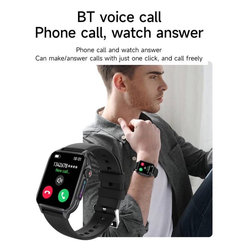 Product image Mitimes - Mitimes Smart Watch P6 Bluetooth Phone Call 1.96 Inch Black