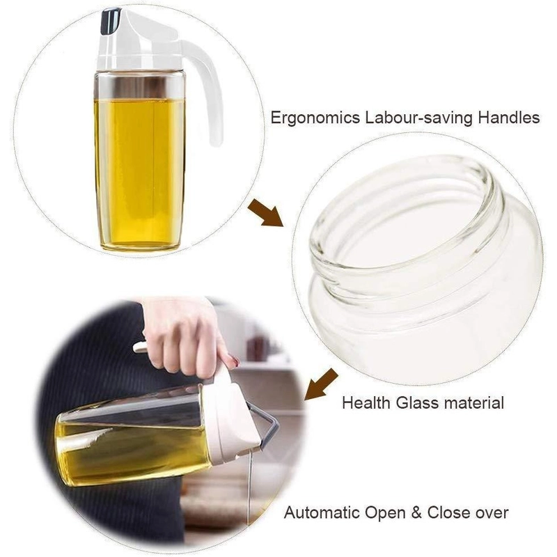 Product image KAMJE Botol Kaca Wadah Tempat Minyak Goreng Sayur 630ml KMJ016 KMJ016 RANDOM