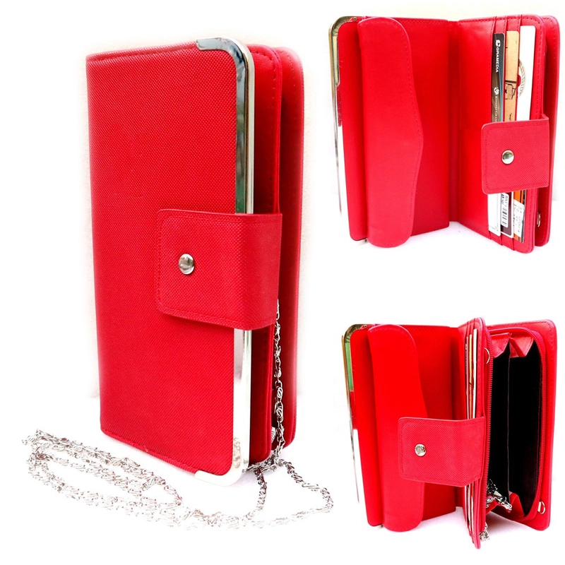 Product image Lanc Fashion - Dompet Organaizer Jumbo Selempang Fashion Female Frame Stainless WARNA MERAH