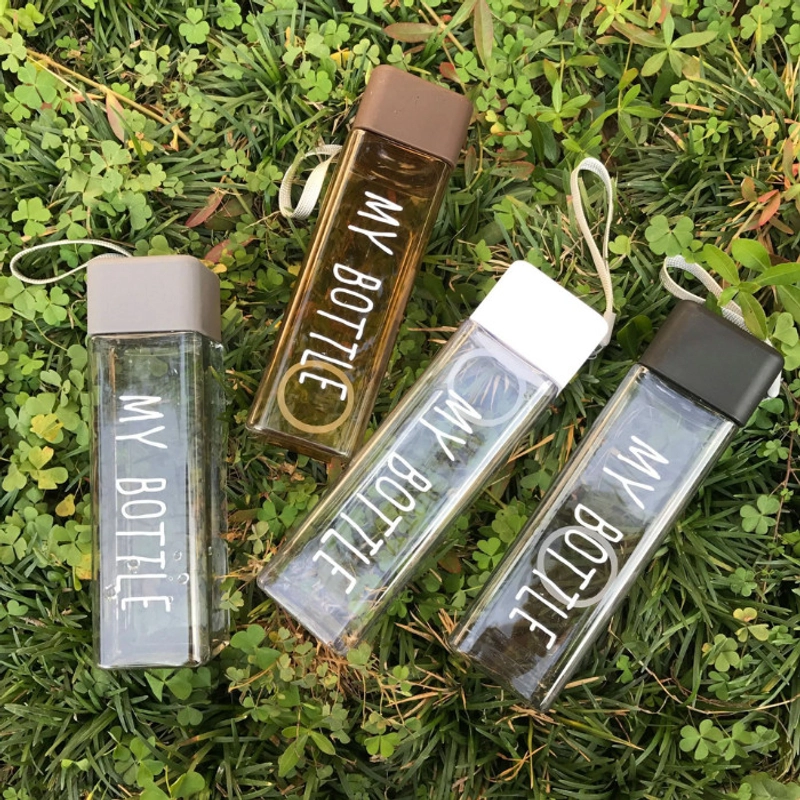 Product image KAMJE Botol Minum BPA Free 500ml My Bottle Kotak Petak Persegi Clear Transparan KMJ189 KMJ189 HIJAU