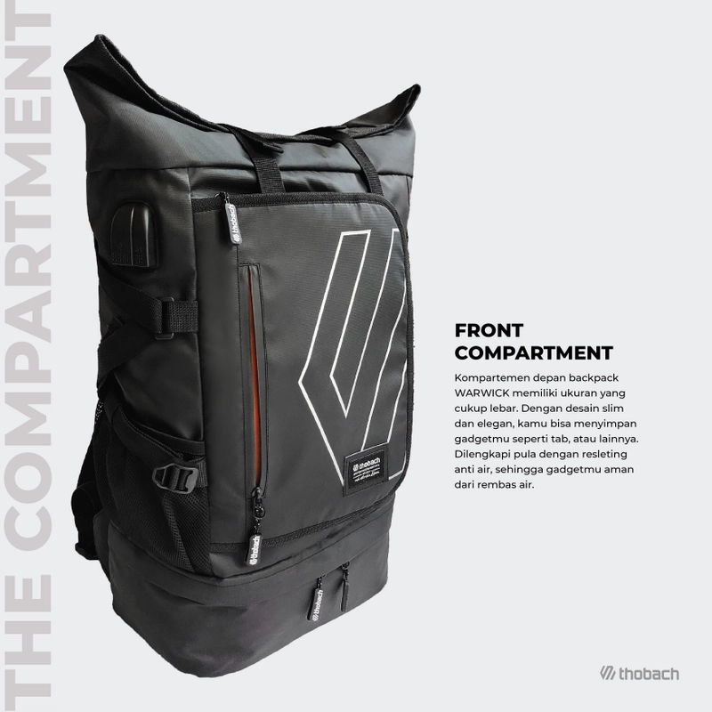 Product image Thobach official - THOBACH Backpack Anti Air Waterproof WARWICK 500 gr Black