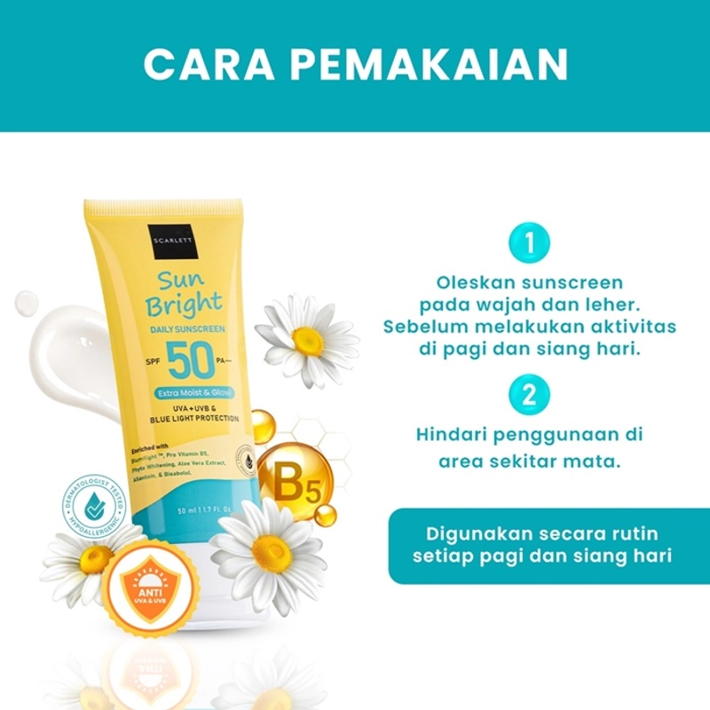 Product image Scarlett Whitening - Sunscreen Sun Bright Daily SPF 50 PA+++ 50ml Sunscreen