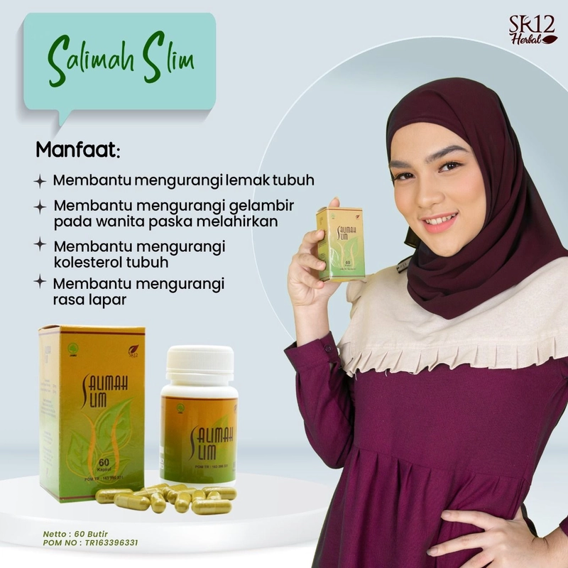 Product image SR12 Salimah Slim Salusi Diet Tanpa Efek Samping 60 Kapsul Salimah