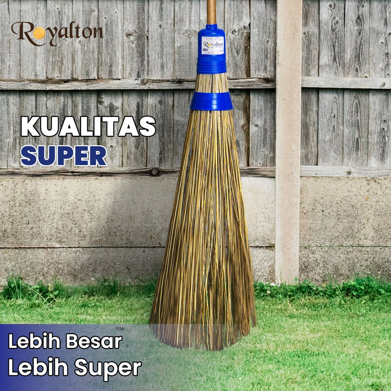 Product image Asta Sapu Lidi Taman Anti Rontok Gagang Kayu Super Jenis Sapu Taman
