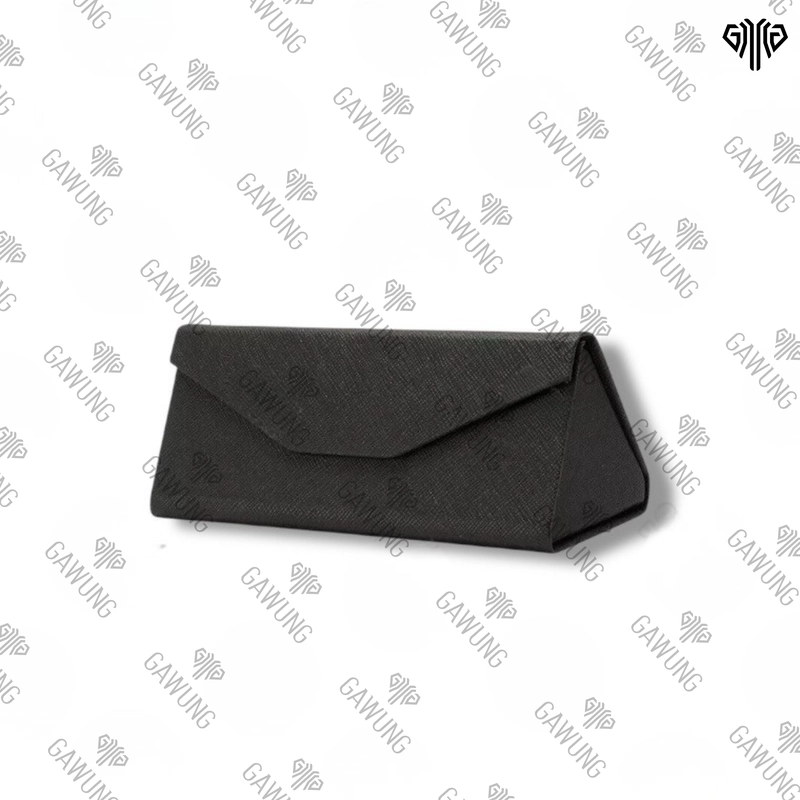 Product image GAWUNG - GAWUNG - Kotak Kacamata Lipat Vintage Segitiga Elegan Sunglasses Case Box KCTRVIN Kotak Kacamata Hitam
