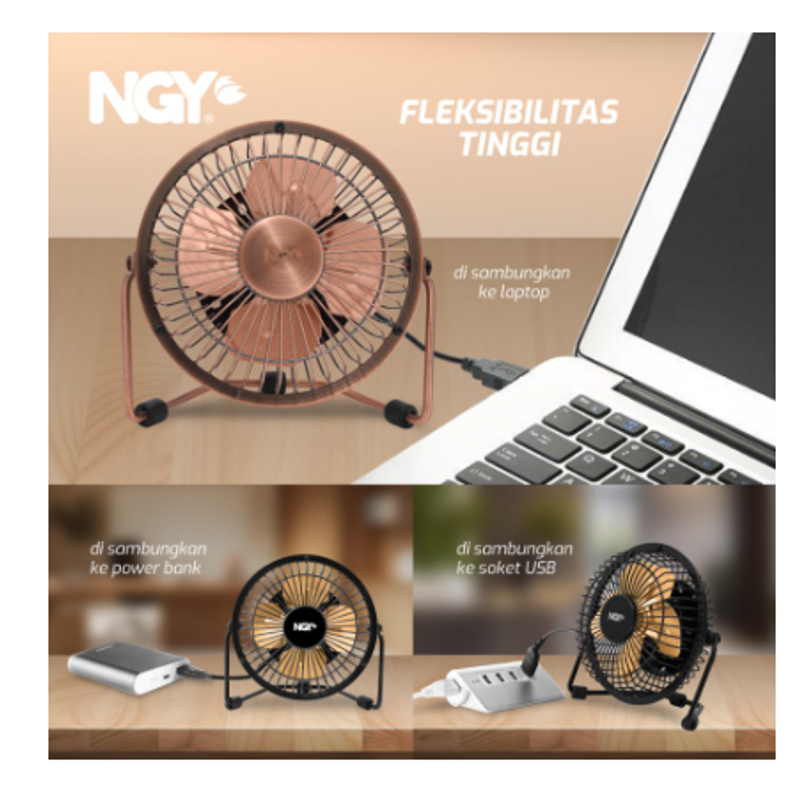 Product image UTAMAMEGA - Kipas Angin Meja Dinding Besi 4 inch Nagoya NG-4DW Warna Hitam
