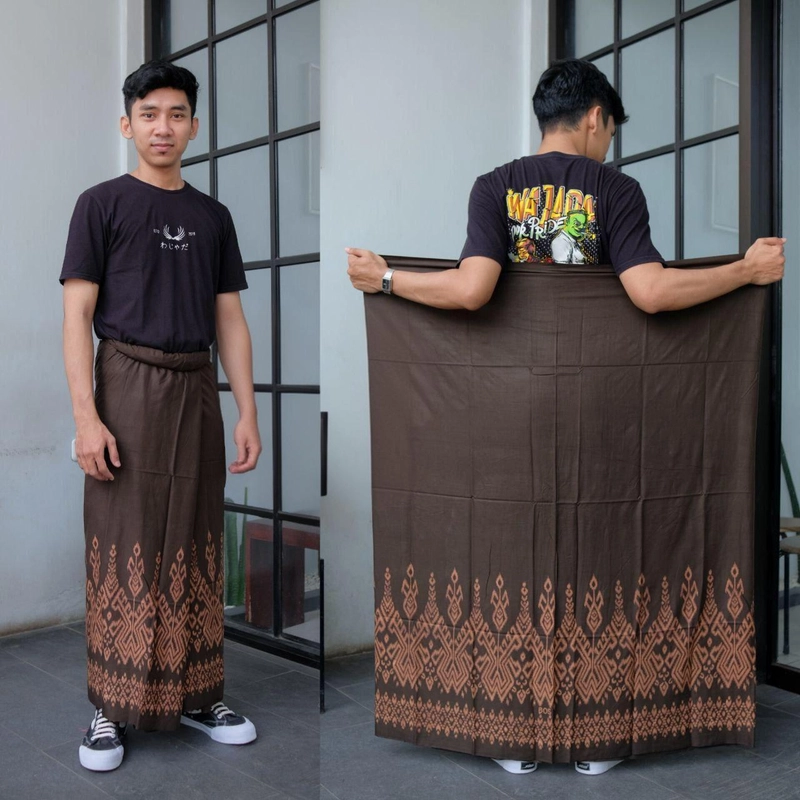 Product image Kois Batik - Sarung pria dewasa batik terbaru motif bagaskara Sarung dewasa Bagaskara coklat