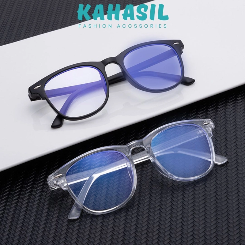 Product image KAHASIL - Kacamata Wanita Anti Radiasi Sunglasses Transparan Bingkai Kotak KMJ254 all variant BLACK