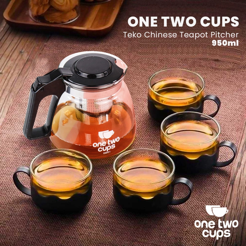 Product image RUMAH RAYA - Set Teko Pitcher 950ml with 4 Gelas - EM01 Set Hitam
